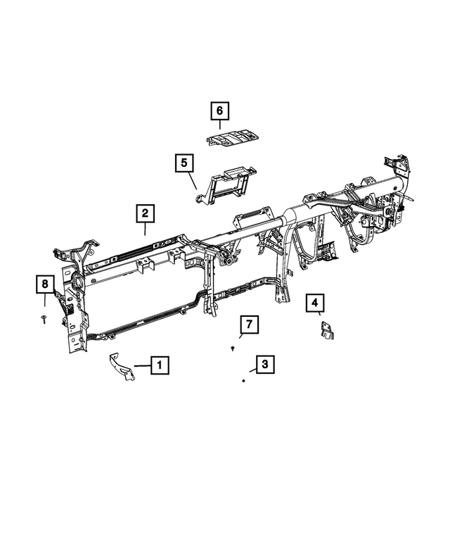 68269192AE - Interior Trim: Beam Reinforcement for Mopar Image