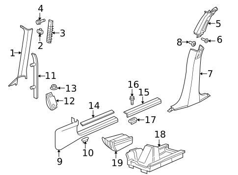 Interior Trim - Pillars for 2005 Chrysler 300 #0