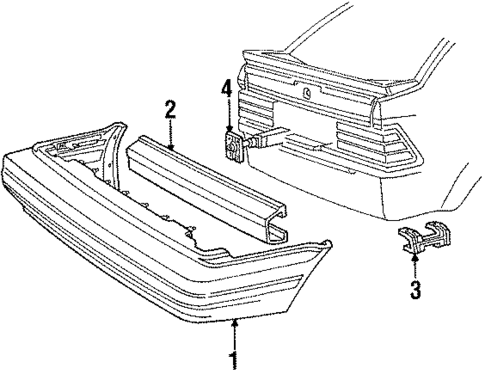 Bumper Assembly - Rear for 1986 Mercury Lynx #0