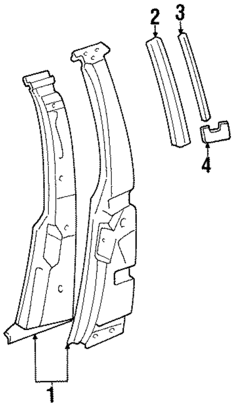 Center Pillar for 1984 Audi 5000 #0