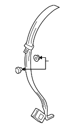 1K6857807QRAA - Electrical: Center Belt Assembly for Volkswagen: GTI, R32, Rabbit Image