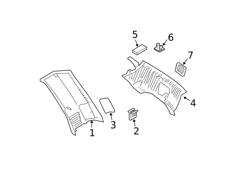 Interior Trim - Quarter Panels for 2007 Volvo XC90 #0