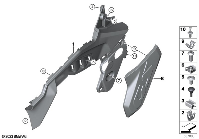 46631702991 - : Trim, Frame, Left for BMW-Motorrad Image