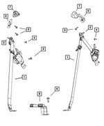 4610128AD - Restraints: Seat Belt Bracket, Right for Dodge: Journey Image