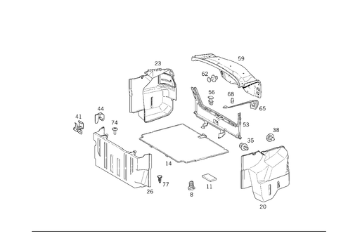 Luggage Compartment Covering for 1999 Mercedes-Benz E430 #2