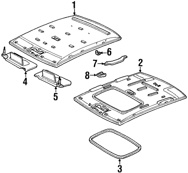 83230SW5A00ZA - Body: Sun-visor for Acura Image
