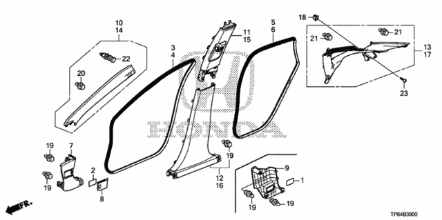 Pillar Garnish for 2012 Honda Crosstour #0