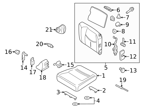 Rear Seat Components for 2012 Porsche 911 #1
