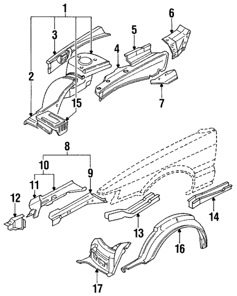 Structural Components & Rails for 1990 INFINITI M30 #0