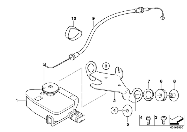 18307718226 - : Bowden Cable, Exhaust Flap for BMW-Motorrad Image