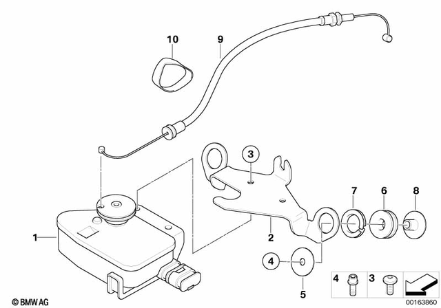 18307718226 - : Bowden Cable, Exhaust Flap for BMW-Motorrad Image