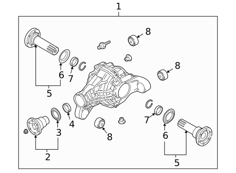 Axle & Differential for 2010 Audi Q7 #0