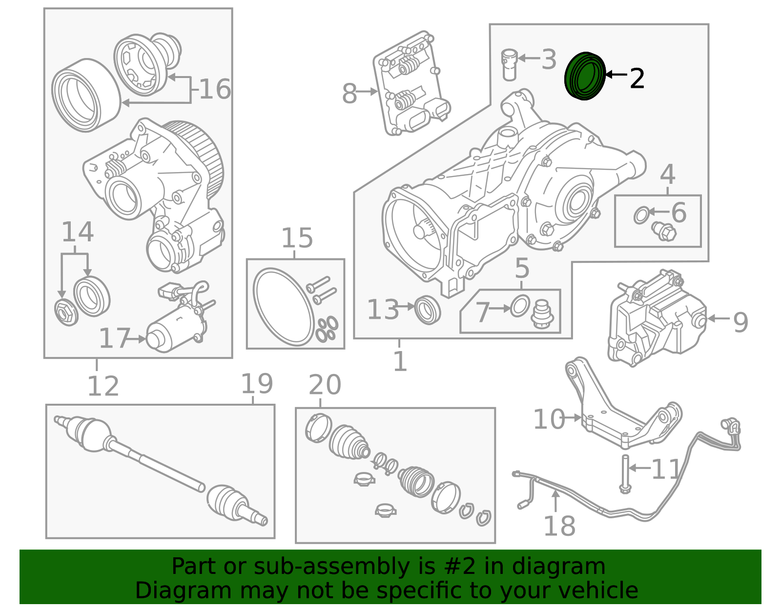 Joint D'étanchéité Arrière Différentiel LR023440 - Pour Land Rover Freelander 2 (2006-2014) - Neuf