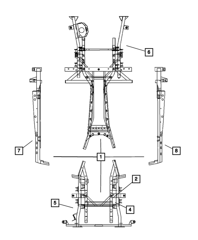 5142420AA - Frames and Bumpers: Chassis Frame for Mopar Image