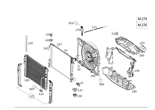 295451026 - Radiator: Coupling Housing for Mercedes-Benz Image