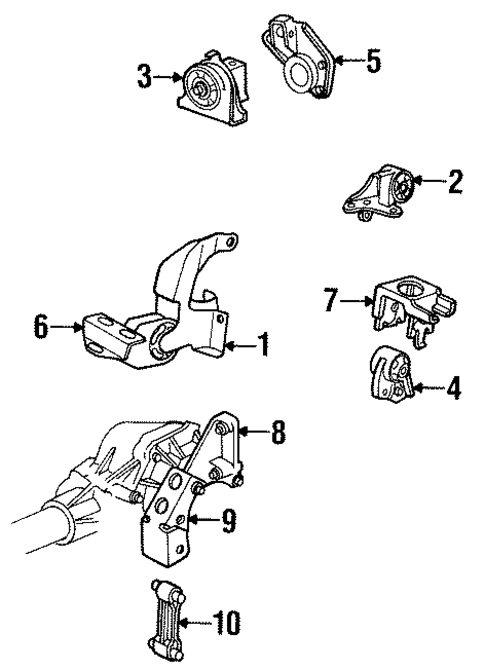 Engine & Trans Mounting for 1998 Dodge Caravan #0