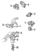 4612663 - Engine: Mount for Chrysler: Town &amp; Country | Dodge: Caravan, Grand Caravan Image