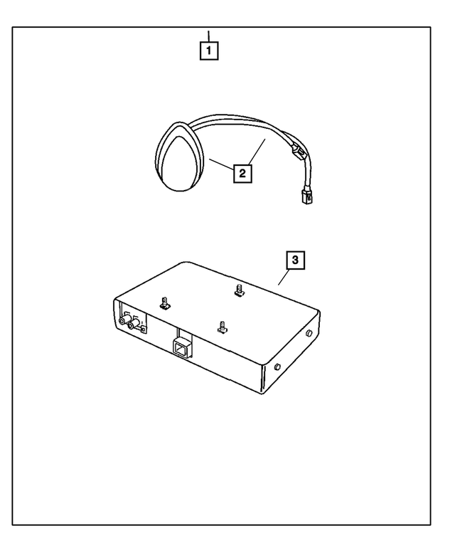 82208881AA - Mopar Accessories - Component Parts: Satelite Receiver for Mopar Image