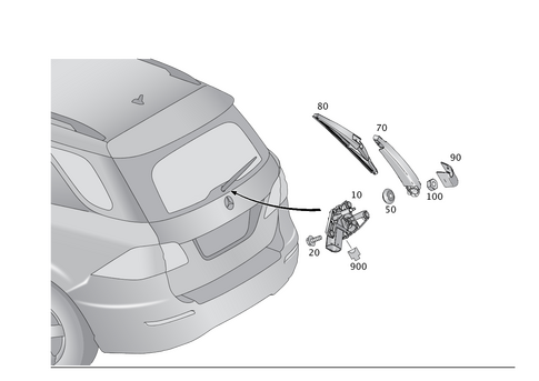 Rear-End Door Windshield Wiper for 2017 Mercedes-Benz GLE550e #0