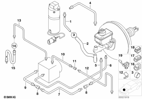 Brake Pipe, Front for 2000 BMW 740i #0