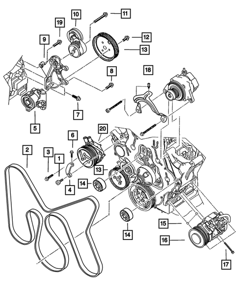 Pulleys and Related Parts for 2005 Jeep Liberty #0