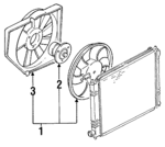 F5CZ8C607E - Cooling System: Fan Assembly for Ford: Escort | Mercury: Tracer Image