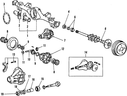 Rear Axle for 1984 Toyota Starlet #0