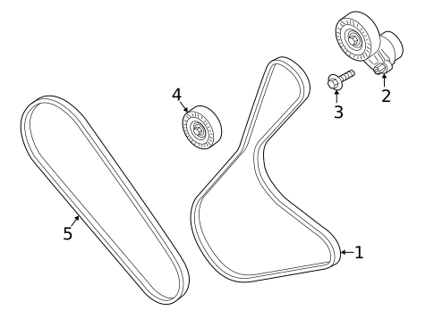 Accessory Drive Belt System Components for 2019 Lincoln Nautilus #0