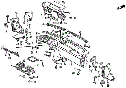 Instrument Panel for 1986 Honda Prelude #0
