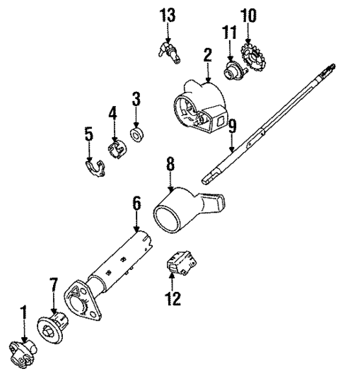 Steering Column Assembly for 1996 Chevrolet Corsica #1