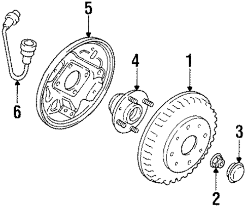 Rear Brakes for 1998 Kia Sephia #1