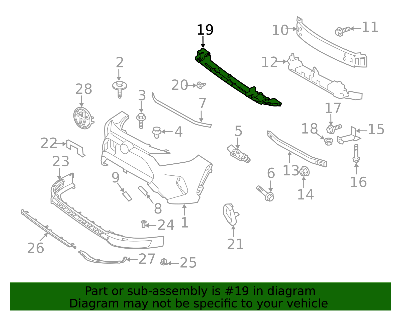 レンディ　オクタフィアン 5261848060 Genuine Toyota ABSORBER FR BUMPER 52618-48060 | eBay