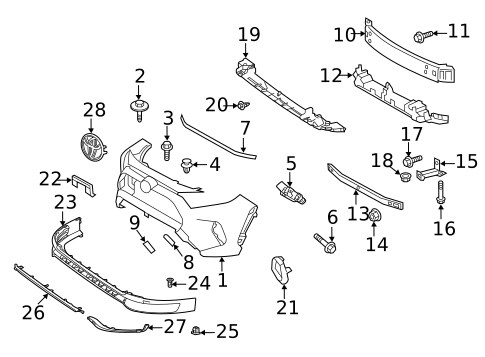 Bumper & Components - Front for 2025 Toyota RAV4 #0