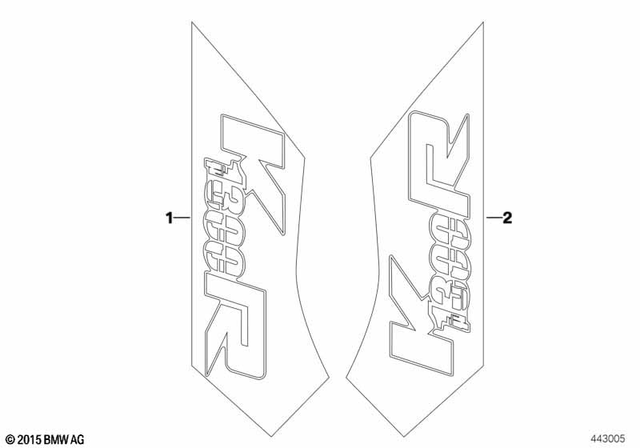 46637728189 - Body Equipment: Lettering Left -  for BMW-Motorrad Image