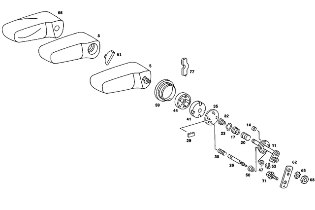 1269700030 - : Folding Armrest for Mercedes-Benz: 280SE, 380SEL Image