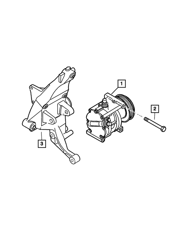 68073065AA - Air Conditioners and Heaters: A/c Compressor Bracket for Mopar Image