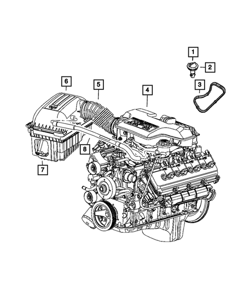 Crankcase Ventilation for 2004 Dodge Ram 1500 #0