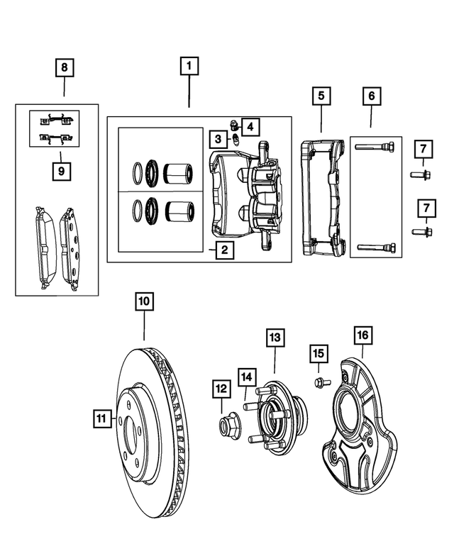 1BP03486AA - Brakes: Disc Brake Caliper Assembly, Bproauto, Right for Mopar Image