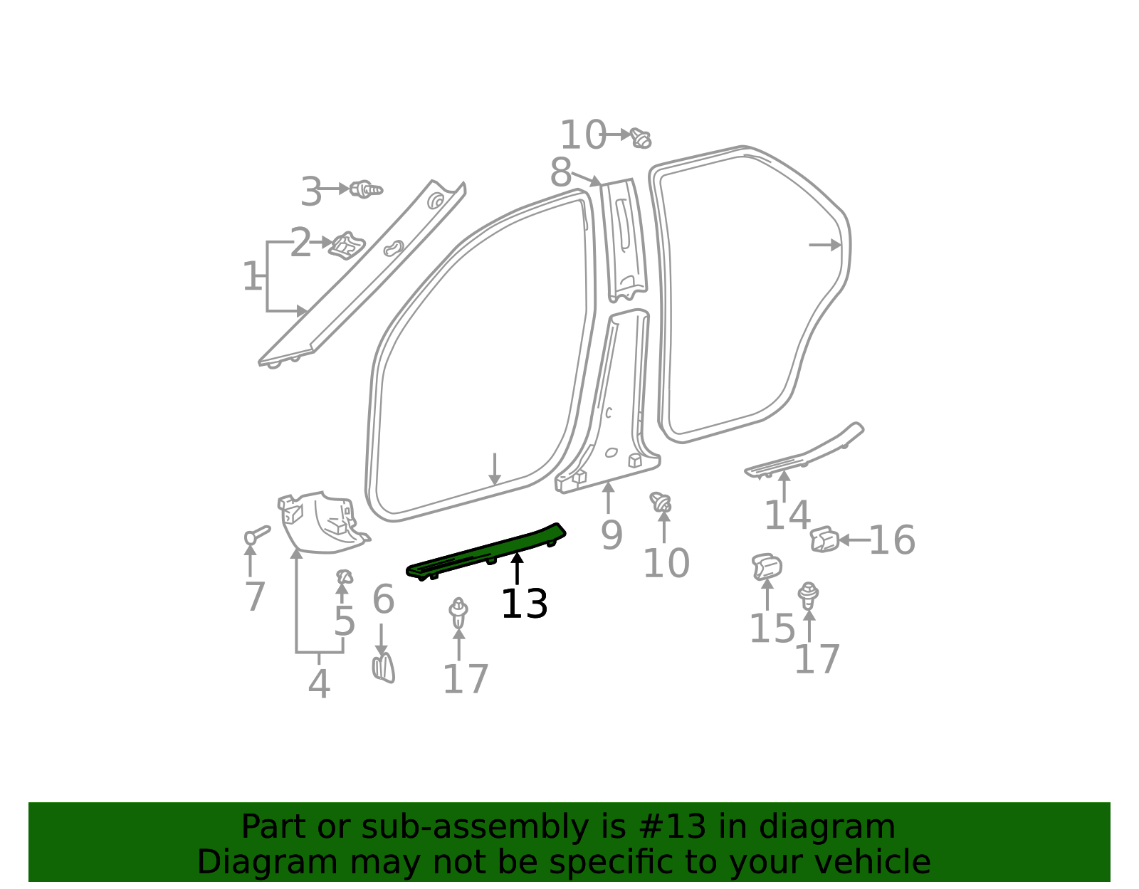 2002-2006 Toyota Camry Scuff Plate 67913-33031-B0 | MotorMotor