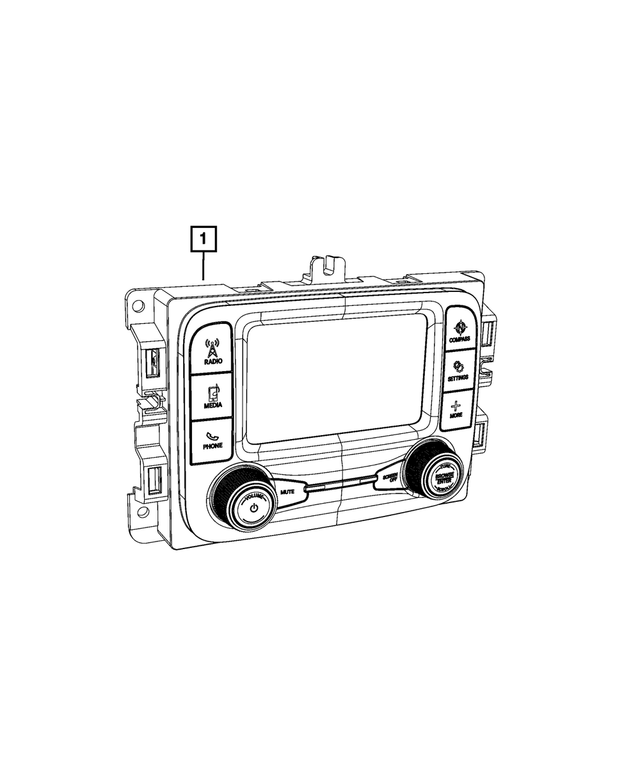 68428563AD - Electrical: Multi Media Radio for Mopar Image