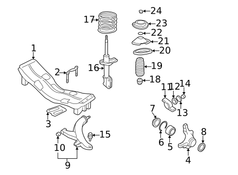 Suspension, Springs & Related Components for 2000 Subaru Legacy #0