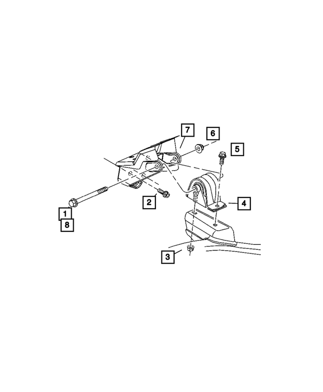 52059284AC - Engine Mounting: Engine Mount Bracket, Right Front for Mopar Image