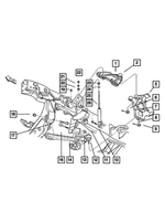 52106387AB - Front Suspension &amp; Drive: Control Arm, Upper Left for Mopar Image