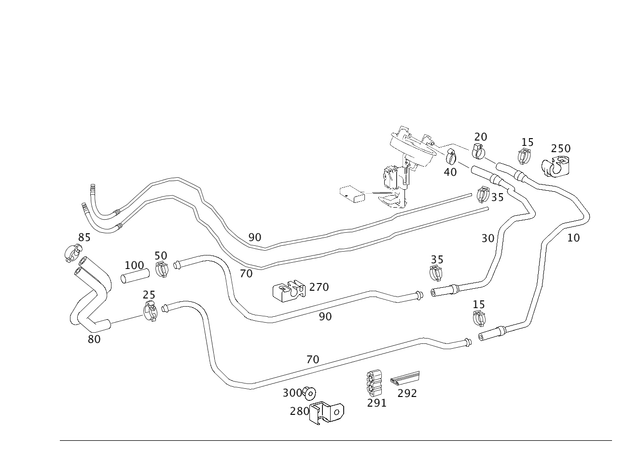 2114701624 - Fuel System: Fuel Line for Mercedes-Benz Image image