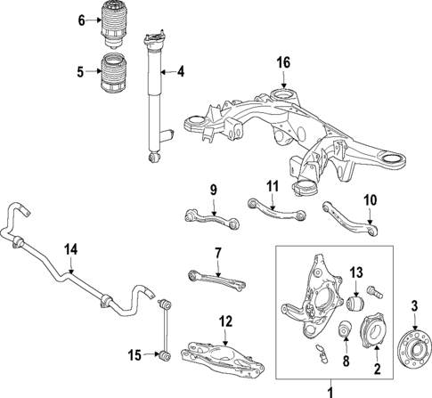 Rear Suspension for 2016 Mercedes-Benz E63 AMG S #4