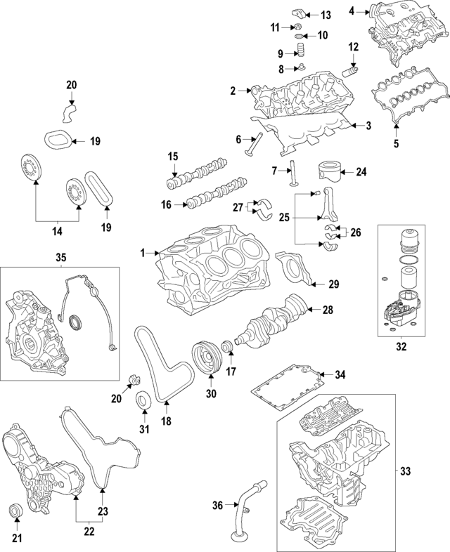 JL3Z6009C - Engine: Short Block for Ford Image