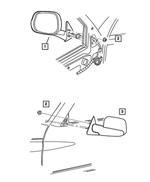 55076744AH - Doors and Related Parts: Outside Rearview Mirror, Right for Dodge: Ram 1500, Ram 2500, Ram 3500 Image