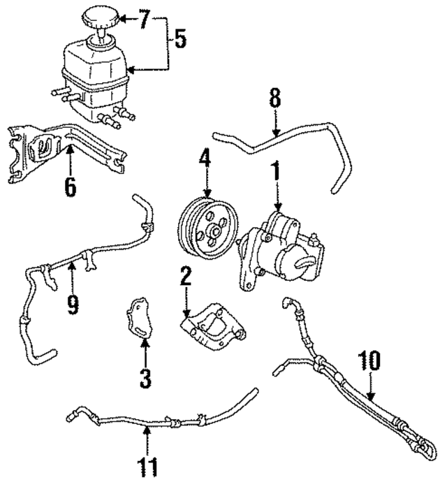 4434833070 - : Power Steering Reservoir Hose for Toyota Image