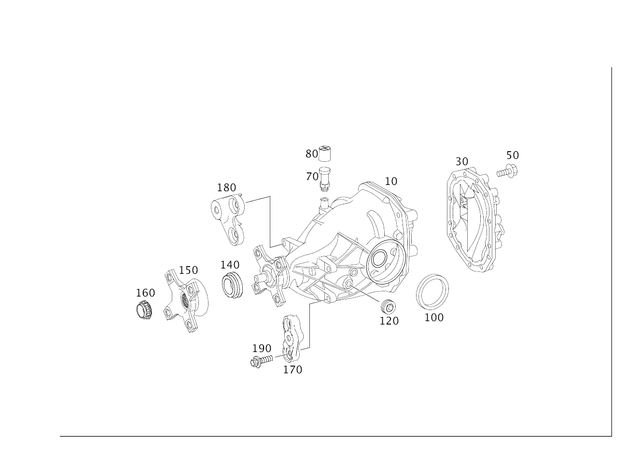 2223500401 - Rear Axle: Rear Axle Differential for Mercedes-Benz: Maybach S600, Maybach S650, S600 Image image