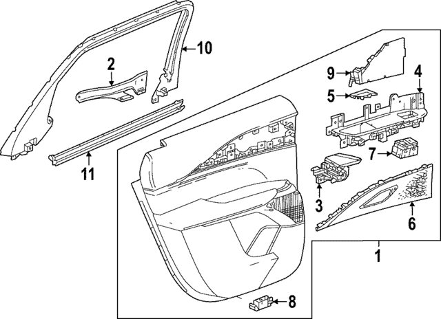 84717109 - : Part# 84717109 F Retainer for Cadillac: LYRIQ Image